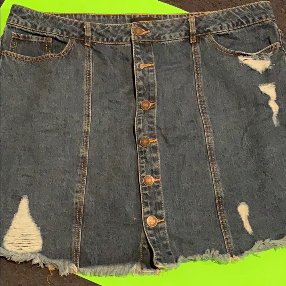 Denim mini skirt